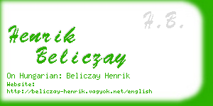 henrik beliczay business card